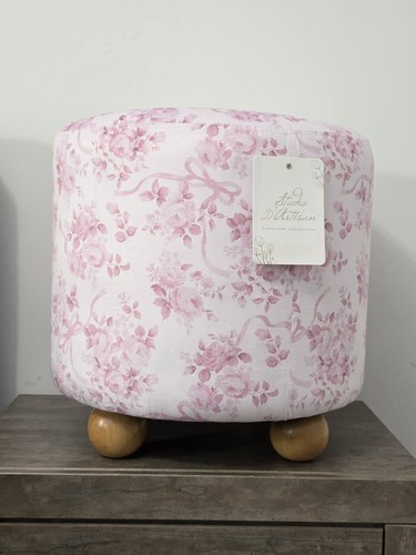 Ottomano rosa fiocco coquette